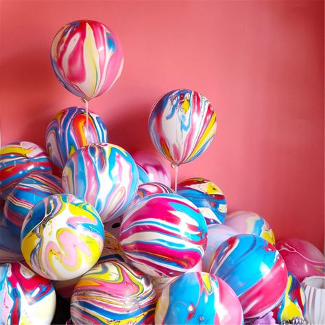 PRICES MAY VARY. Package:100 PCS; Size: 12 Inches; Beautiful and unique marble balloons: The fashionable rainbow agate balloon creates a unique marbling effect. These beautiful and unique marble balloons make your party attractive. Made of high-quality latex, durable and beautiful, no special smell, safer to use, so that family and friends are more assured Applicable occasions: all kinds of colorful balloons can be used to decorate birthday party, wedding, engagement parties, animal theme party, Hippie Party Decorations, Tie Dye Birthday Party, Marble Balloons, Tie Dye Birthday, Tie Dye Party, Rainbow Parties, Hippie Party, Rainbow Balloons, Colourful Balloons