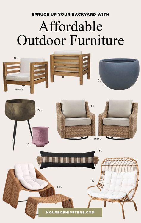 Top affordable outdoor furniture picks for 2023 Outdoor Furniture Small Patio, Comfortable Patio Chairs, Costco Outdoor Furniture, Comfy Patio Chairs, Affordable Patio Furniture, Front Patio Furniture, Outdoor Chairs Comfortable, Porch Furniture Ideas, Small Patio Furniture Ideas