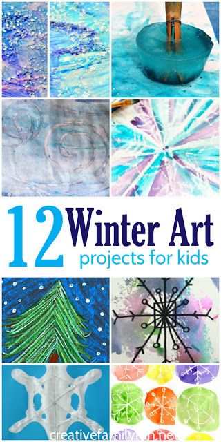 Explore all the sights, sounds, and colors of winter with one of these fun and beautiful winter art projects for kids. You'll want to make them all. #kidart #winter #CreativeFamilyFun Fun Winter Art Projects For Kids, Winter Art Work For Kids, Winter Crafts Elementary School, Winter Classroom Art Projects, Snow Day Art Projects For Kids, Winter Crafts For 4th Grade, Winter Art Projects Kindergarten, Winter Crafts For 2nd Grade, January Art Ideas For Kids