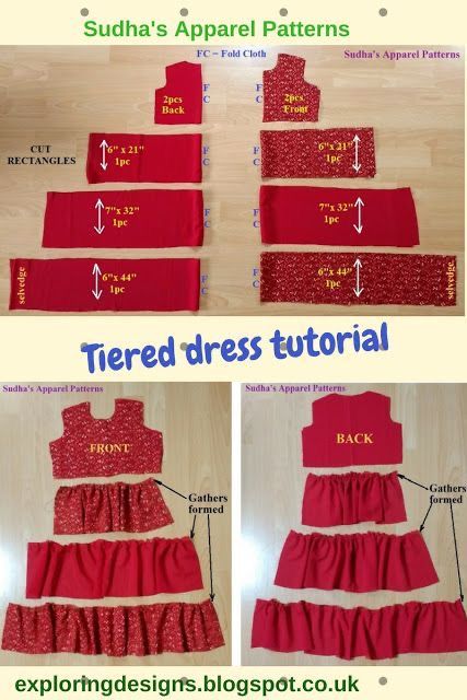 Diy Tiered Dress, Tiered Dress Tutorial, Projek Menjahit, Sewing Baby Clothes, Girls Dress Sewing Patterns, Dress Tutorial, Kids Dress Patterns, Trendy Sewing, Baby Dress Patterns