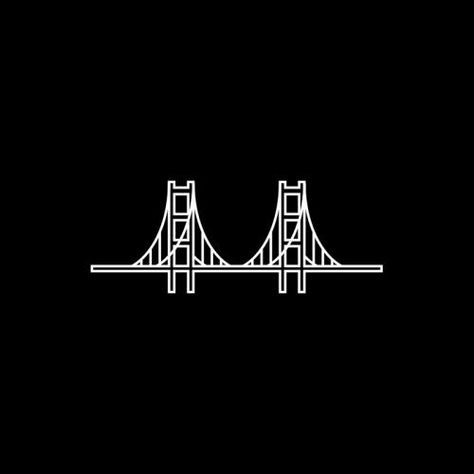 Humber Bridge Tattoo, Golden Gate Bridge Illustration, Golden Gate Bridge Tattoo, Sf Tattoo, Sf Skyline, San Francisco Tattoo, Bridge Tattoo, Rune Tattoo, Pop Art Wallpaper