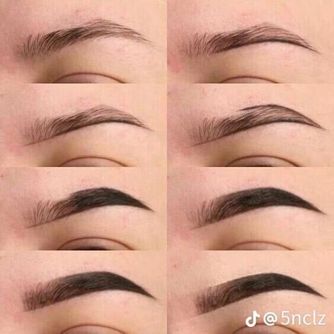 Membentuk Alis, Bentuk Alis, Mekap Mata, Eyebrow Makeup Tutorial, Light Makeup Looks, Makeup Drawing, How To Draw Eyebrows, Eyebrow Makeup Tips, 얼굴 그리기