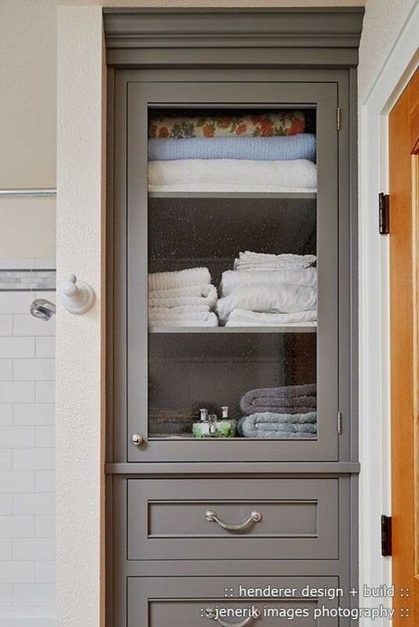 Small Linen Cabinet Makeover: Inspiration & Before — Katrina Blair | Interior Design | Small Home Style | Modern LivingKatrina Blair Bathroom Closet Storage, Bathroom Linen Closet, Linen Closet Storage, Craftsman Bathroom, Linen Closets, Linen Cabinets, Built In Cabinet, Bad Inspiration, Bathroom Linen Cabinet