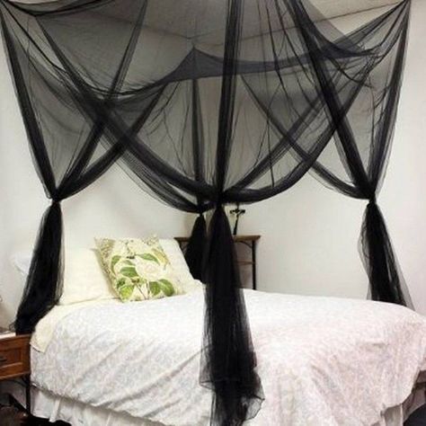 Bed Grunge, Hanging Bed Canopy, Net Canopy, Black Canopy Bed, Mosquito Net Canopy, Ikea Canopy, Net Bed, Curtain Bed, Mosquito Net Bed