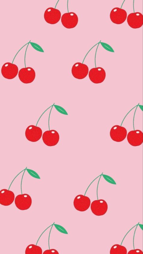 Coquette Cherry Wallpaper, Cherry Screensaver, Cherry Phone Wallpaper, Cherry Painting Aesthetic, Chad Aesthetic, Cherry Pattern Wallpaper, Cherry Lockscreen, Pink Cherry Aesthetic, Cute Cherry Wallpaper