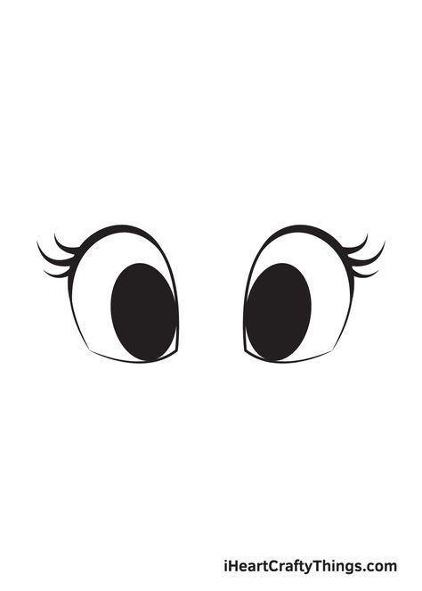 Human Eye Drawing, Cute Cartoon Eyes, Eyes Step By Step, How To Draw Cute, Cartoon Eyes Drawing, Cute Eyes Drawing, Tree Drawings Pencil, Easy Cartoon Drawings, Draw Cute