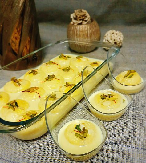 Rasmalai is a Bengali delicacy that is very popular among the Indian Sweet Lovers. They are flattened or round balls of paneer (Indian cottage cheese) soaked in sweetened milk sauce.  Here I am mak… Milk Dumplings, Rasmalai Recipe, Krishna Mandir, Powder Milk, Indian Recipe, Sweet Lover, Powder Recipe, Ramadan Recipes, Indian Sweet