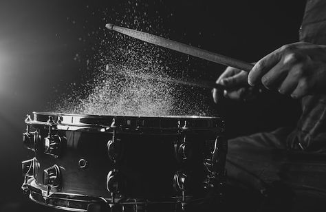 Drum sticks hitting snare drum with spla... | Free Photo #Freepik #freephoto #drummer #drum-kit #percussion #drum Percussion Photography, Drum Photoshoot, Drummer Photoshoot, Drummer Photography, Drums Photography, Drums Wallpaper, Music Photoshoot, Female Drummer, Photography Lighting Setup