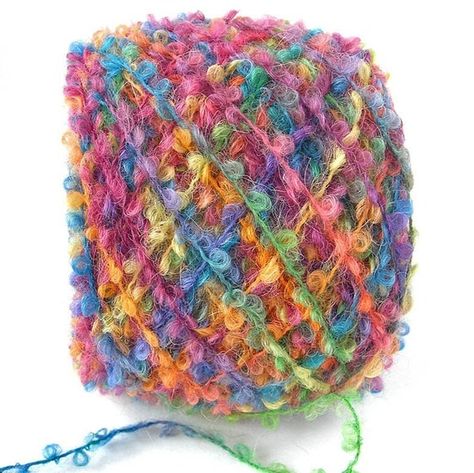 Rainbow Candy, Boucle Yarn, Dyed Yarn, Dec 8, Unusual Gifts, Yarn Art, Retirement Gifts, Hand Dyed Yarn, Gifts For Coworkers