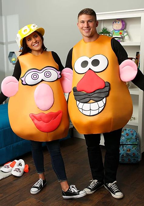 Potato Head Costume, Mr Potato Head Costume, Cheese Costume, Mr And Mrs Potato Head, Cool Couple Halloween Costumes, Mrs Potato Head, Unique Couple Halloween Costumes, Fairy Costumes, Valentine Diy