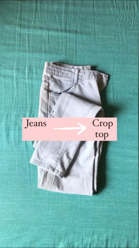 An easy diy crop top from jeans . Follow me for more on instagram : @nidhisalvii #diy #diyideas #croptop #denim #jeans #easydiy #fashion #fashionblogger #fashiondiy #fashionista #fashionstyle #fashiontrend Top From Jeans, Denim Top Diy, Diy Denim Top, Homemade Outfits, Diy Crop Top, Crop Top With Jeans, Top Diy, Denim Crop Top, Denim Diy