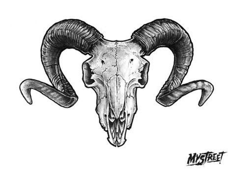 RAM SKULL - Inside Left Upper Arm Tricep Area Ram Tattoo Ideas, Tattoo Dot Work, Ram Skull Tattoo, Tattoo Back Of Neck, Rams Skull, Viking Tattoo Sleeve, Ram Tattoo, Belly Tattoos, Tattoo Back