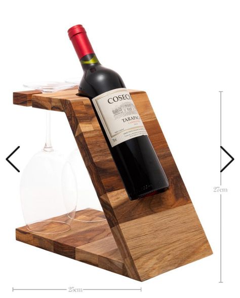 Wine Bottle Holder Diy, Wood Wine Rack Diy, Wine Bottle Glass Holder, Wooden Wine Bottle Holder, Wood Wine Bottle Holder, Diy Kitchen Projects, Outdoor Furniture Patio, Wood Wine Racks, Wine Display