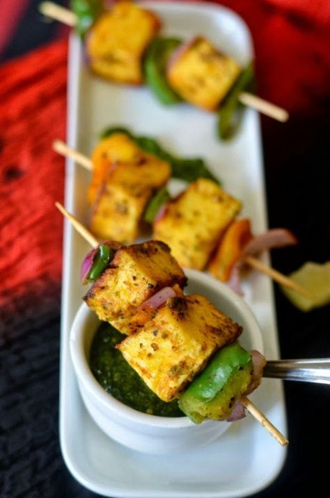 #Paneer ek roop anek..!! Paneer is loved all over the world and is presented to the #foodies in different styles  #IndianPaneerDishes #PaneerBiryani #ShahiPaneer #PaneerDishes Tofu Appetizers, Paneer Kebab, Tandoori Paneer, Mint Chutney, Paneer Dishes, Indian Appetizers, Paneer Tikka, Paneer Recipes, Indian Snacks