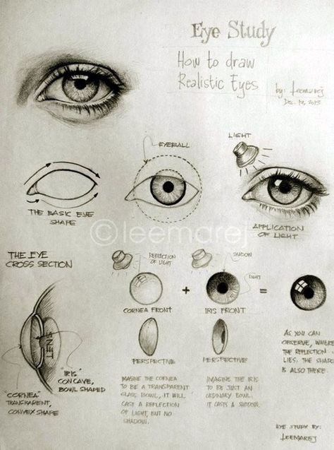 How To Draw An EYE - 40 Amazing Tutorials And Examples - Bored Art Sketches Realistic, Eyes Realistic, Eye Study, How To Draw Realistic, Realistic Eye Drawing, Realistic Eyes, Draw Realistic, Draw Eyes, Drawing Eyes