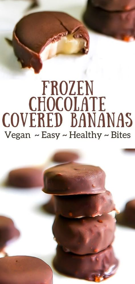 Healthy Chocolate Covered Bananas, Frozen Banana Bites Healthy, Healthy Chocolate Covered Fruit, Healthy Chocolate Banana Desserts, Chocolate Covered Bananas Frozen Healthy, Chocolate Covered Banana Slices, Chocolate Dipped Bananas Frozen, Dark Chocolate Banana, Healthy Desserts Banana