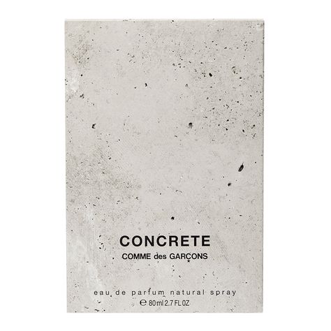 Concrete fragrance by Comme des Garçons Perfume Bottle Design, Packing Design, 로고 디자인, Bottle Design, Name Cards, Editorial Design, Graphic Design Inspiration, Design Inspo, Business Card Design