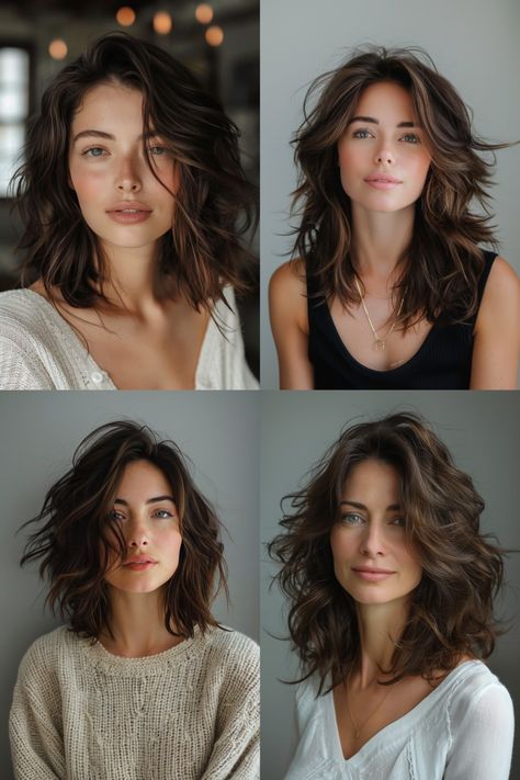 Best Haircut For Thick Wavy Hair, Medium Haircut For Thick Hair, Wavy Haircuts Medium, Haircut Thick Wavy Hair, Medium Length Wavy Hair, Thick Wavy Hair, Wavy Haircuts, Medium Curly Hair Styles, Haircuts For Wavy Hair