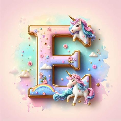 Unicorn Letters, Alphabet Journal, Alphabet Letters Images, Alphabet Art Print, Pine Cone Art, Lilo And Stitch Drawings, Letter Art Design, Birthday Wishes For Sister, Whatsapp Wallpaper Cute