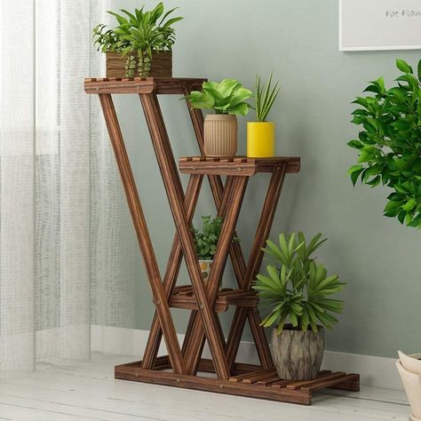 Outdoor Garden Stairs, Shelf Design Ideas, Corner Decorating Ideas, Indoor Plant Shelves, Storage Corner, Shelf For Living Room, Wall Planters Indoor, Flower Rack, Indoor Flower Pots