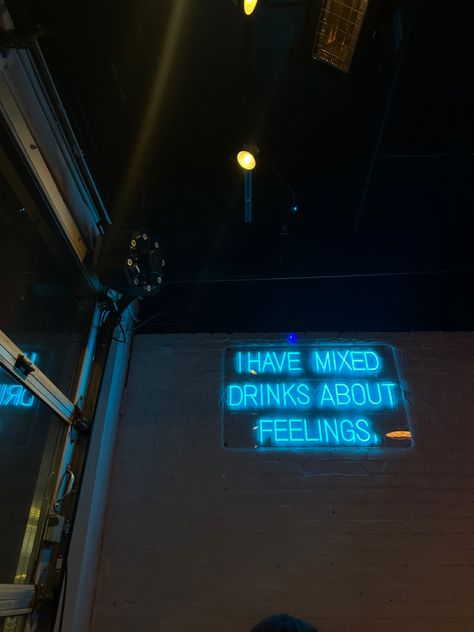 I Have Mixed Drinks About Feelings, Mixed Drinks Aesthetic, Night Out Aesthetic Drinks Friends, Blue Bar Aesthetic, Bar Date Aesthetic, Night Drinking Aesthetic, Blue Cocktail Aesthetic, Blue Club Aesthetic, Bar Aesthetic Night Drinks