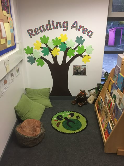 Reading Area Classroom, Reading Corner Decoration, Preschool Reading Area, Book Corner Classroom, Kids School Organization, Reading Nook Classroom, Reading Corner Classroom, Preschool Christmas Activities, Preschool Decor