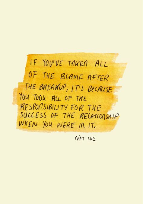 Intense self-blame post-breakup is a response to having previously taken sole or primary responsibility for the success of the relationship. Baggage Quote Relationships, Self Blame Quotes, Self Blame, No Response Is A Response Quote, Post Breakup, Post Breakup Quotes, Baggage Quote, Blame Quotes, Responsibility Quotes