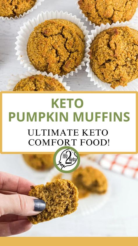 Best Ever Keto Pumpkin Muffins. Keto Pumpkin Muffins Almond Flour, Keto Pumpkin Butter, Hip2keto Recipes, Keto Pumpkin Muffins, Low Carb Pumpkin Muffins, Cottage Cheese Muffins, Pumpkin Muffins Recipe, Everything Pumpkin, Quick Keto Breakfast