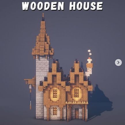 Minecraft Wooden House, Minecraft Small House, Minecraft Kingdom, Minecraft House Plans, Bangunan Minecraft, Minecraft Farm, Minecraft Cottage, Easy Minecraft Houses, Minecraft Castle