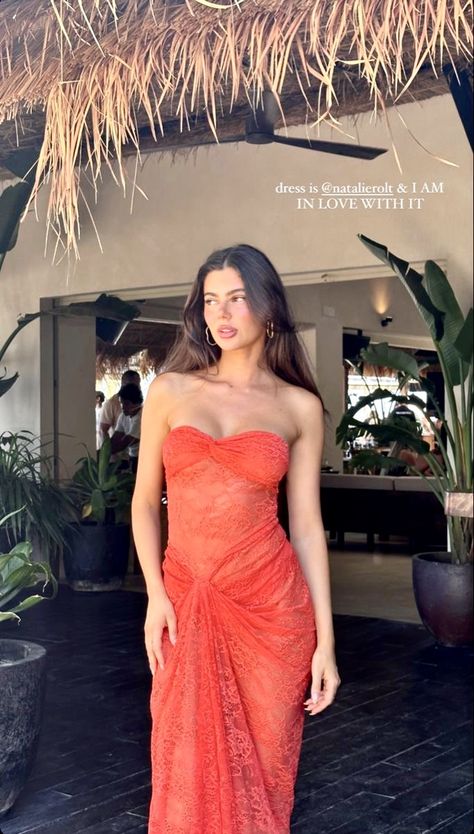 Cancun Outfits, Summer Holiday Outfits, Italy Outfits, Engagement Dresses, Modest Fashion Outfits, Feminine Outfit, Orange Dress, Spring Summer Outfits, Fancy Dresses