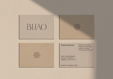 BIJAO Jewellery Business Card - World's No.1 Business Card Directory Jewellery Business Card, Beige Business Card, Brown Business Card, Jewelry Business Card, Business Card Gallery, French Family, Chic Business Card, Restaurant Business Cards, Unique Business Cards Design