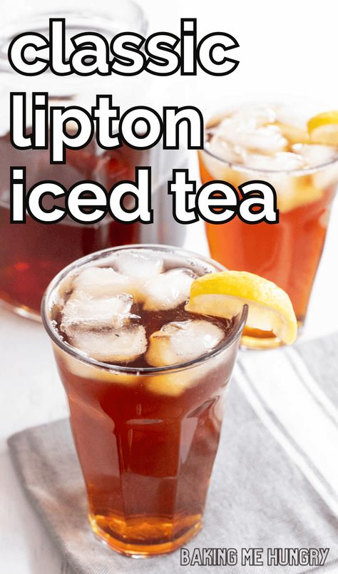 Lipton Iced Tea Recipe | Perfect Southern Sweet Tea Perfect Iced Tea, Brewed Tea Recipes, Sweet Ice Tea Recipe Homemade, Best Ice Tea Recipe, Diy Iced Tea Homemade, Sweet Tea With Honey, Lipton Sweet Tea Recipe Gallon, Home Made Iced Tea, Healthy Sweet Tea