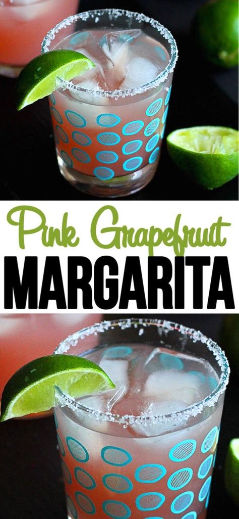 Margarita Christmas, Pink Grapefruit Margarita, Grapefruit Margarita Recipe, Grapefruit Margarita, Cocktail Recipes For A Crowd, Grapefruit Cocktail, Margarita Drink, Healthy Cocktails, Frozen Margaritas