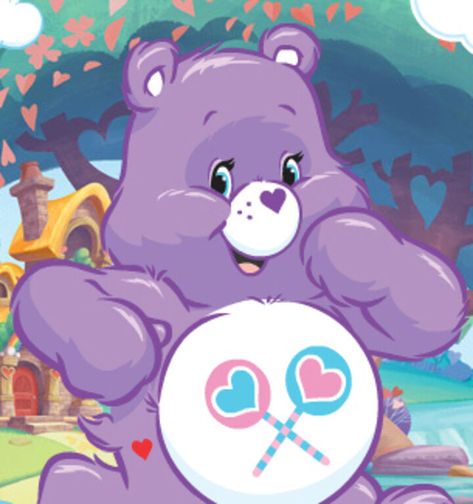 Share Bear Aesthetic, Bear Pfp, Care Bears Movie, Family Tv Series, Heart Shaped Lollipops, Bear Icon, Bear Aesthetic, Funshine Bear, Villain Names