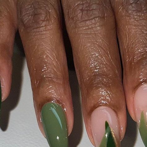 Chicago Nail Artist, Bay Area Nail Artist, danarubylee on Instagram: "Always down for nail art. This green is a season must have. . . Gel-x 🫶🏽 . . . #realhotnailshit #realhotnailshit #nailcare #longnails #fallnails #greennails #nailart #sanjosenails #bayareanails #bayareanailartist #sanfrancisco Fall nail ideas , nail inspo , long nails, gel nails, nail care , gold nail art , gel x , apres , natural nail care" Nail Inspo Long, Fall Nail Ideas, Natural Nail Care, Nails Gel Nails, Gold Nail Art, Nail Art Gel, Gold Nail, Gel Nail Colors, Nails Gel