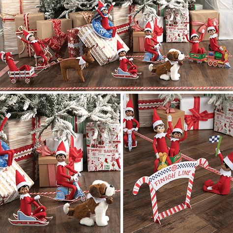 Fun Elf Ideas, Elves Ideas, Elves At Play, Elf Idea, Bad Elf, Elf Christmas Decorations, Elf Pets, Flag Crafts, Awesome Elf On The Shelf Ideas