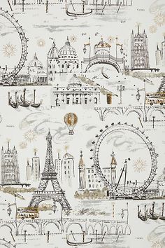 Pattern Design Inspiration Iphone Wallpaper Travel, Aesthetic Journals, Wallpaper Anthropologie, French Wallpaper, Scene Wallpaper, Scenic Wallpaper, Paris Wallpaper, Pattern Design Inspiration, Modge Podge