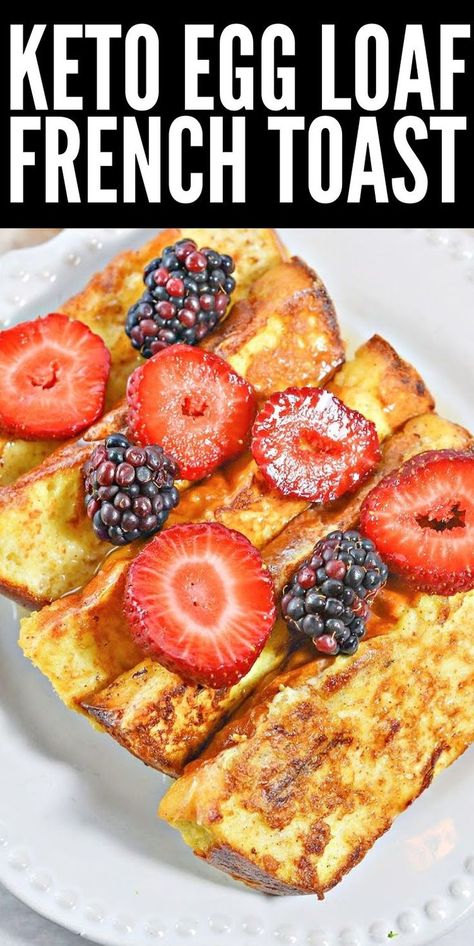 French Toast Egg Bake, Keto Egg Loaf, Egg Loaf Recipe, Oven Baked French Toast, Egg Loaf, Keto Bakery, Gluten Free French Toast, Keto Egg Recipe, Healthy French Toast