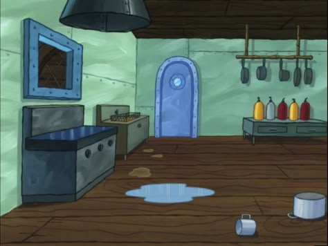 Krusty Krab Kitchen, Spongebob Background Landscape, Krusty Krab Inside, Spongebob Kitchen, Spongebob Decor, Spongebob Aesthetic, Spongebob Background, Spongebob Freeze Frames, Sponge Bob Square Pants