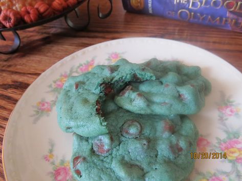 Blue Chocolate Chip Cookies, Sally Jackson, Florida Christmas, Chocolate Chip Cookies Recipe, Blue Chocolate, Blue Food, Rick Riordan, Cookies Recipe, Recipe Book