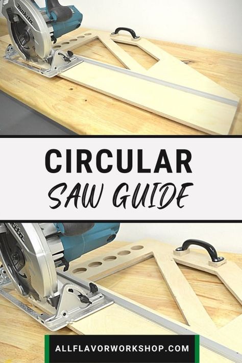 Crosscut Saw, Circular Saw Guide, Circular Saw Jig, Woodworking Jig Plans, Best Circular Saw, Serra Circular, Woodworking Shop Projects, Diy Workbench, Woodworking Inspiration