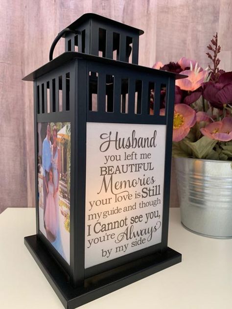 10 Sympathy Gifts for Loss of Husband » Urns | Online Photo Lantern, Ikea Lanterns, Candle Memorial, Memory Lantern, Sympathy Candle, Memory Candle, Loss Of Husband, Memorial Lanterns, Pennies From Heaven