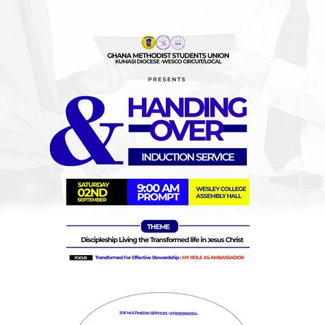 GHAMSU Handing Over Flyer Design, Coreldraw Design, Africa Art Design, Flyer Design Layout, Studio Background Images, Graphic Design Flyer, Banner Ads Design, Graphic Design Company, Church Graphic Design