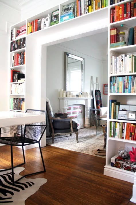 Floor To Ceiling Bookshelves, Dark Dining Room, Lots Of Books, Ceiling Shelves, Toronto Houses, Shelving Design, Floor To Ceiling, Built In Bookcase, Home Library