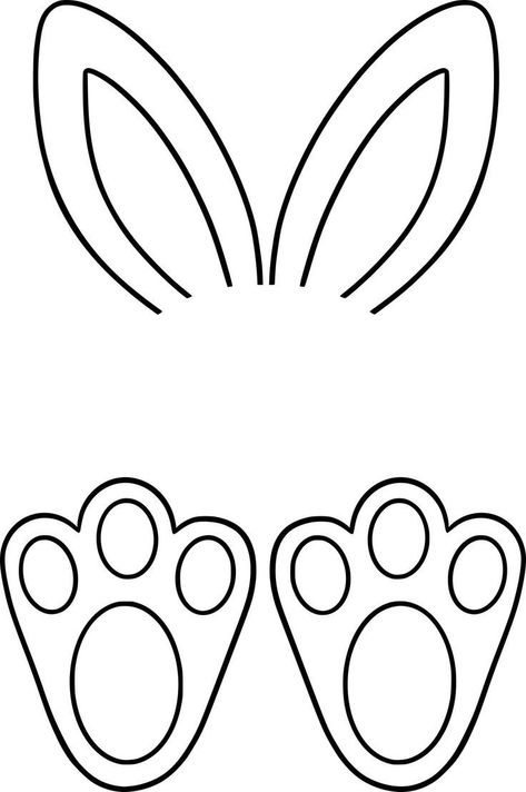 Diy – Velikonoce, Easter Bunny Template, Easter Crafts Preschool, Easter Board, Bunny Templates, Easter Arts And Crafts, Easter Templates, Fun Easter Crafts, Easter Preschool