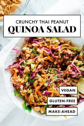 Flavored Quinoa, Peanut Quinoa Salad, Quinoa Salad Recipe, Thai Peanut, Salad Pasta, Quinoa Salad Recipes, Lunch Recipe, Snow Peas, Vegan And Gluten Free