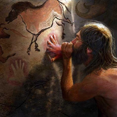 Homo Heidelbergensis, Paleolithic Art, Prehistoric Cave Paintings, Stone Age Art, Prehistoric Man, Cave Painting, Early Humans, Prehistoric Art, Cave Paintings