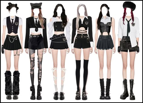 [ BABYMONSTER - BATTER UP ] Stage outfits outfit ideas | #kpop k-pop Kpop Dance Outfits, Korean Fashion Kpop Inspired Outfits, Kpop Concert Outfit, Korean Fashion Kpop, Gowns Dresses Elegant, Preformance Outfits, Outfit Maker, Outfit Shoplook, Kpop Fashion Outfits