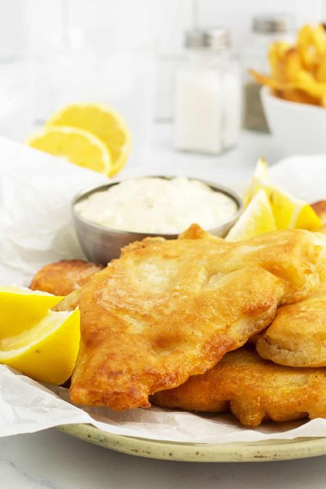 Beer Batter Recipe, Beer Battered Fish Recipes, Fish Batter Recipe, Air Fryer Recipes Appetizers, Beer Battered Fish, Jiffy Cornbread, Batter Recipe, Battered Fish, Homemade Hamburgers