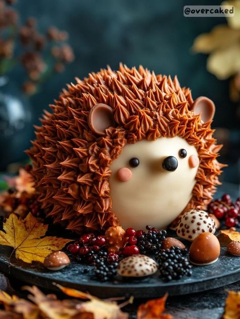 Overcaked Hedgehog Cake, Hedgehog Birthday, Daisy Party, Animal Cakes, 6th Birthday Parties, Animal Party, Food Design, Daisy, Birthday Cake